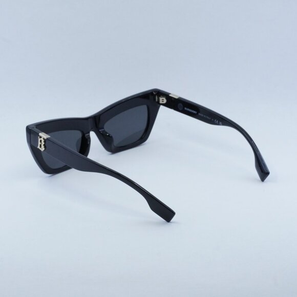 Burberry BE4405F 300187 Sunglasses Black Cat Eye Frame, Grey Lenses - Picture 4 of 12